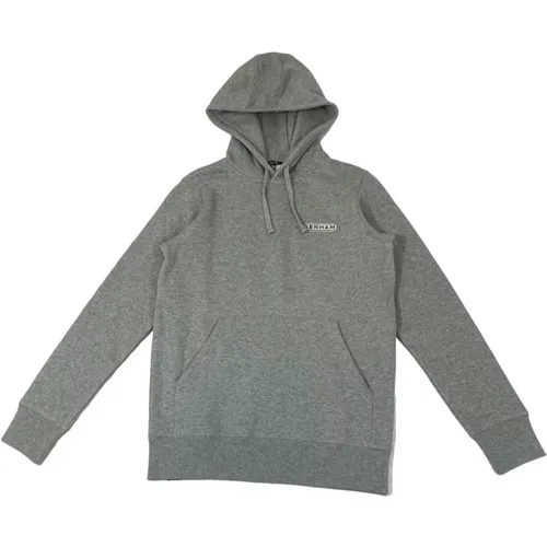 Stamp Reg Hoody Sweatshirt Grau Marl , Herren, Größe: L - Denham - Modalova