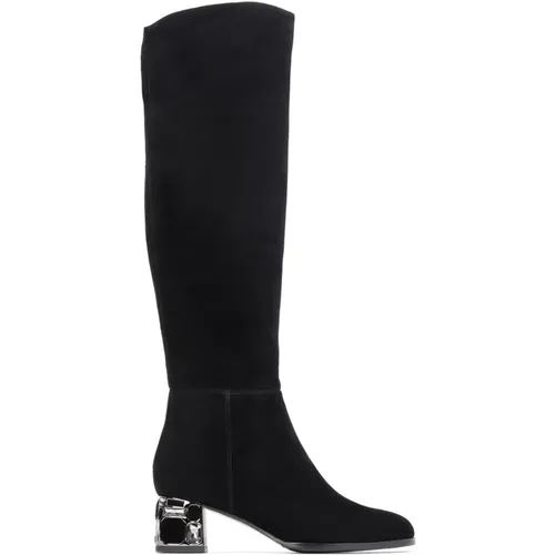 Damen schwarze Stiefel , Damen, Größe: 36 EU - Kazar - Modalova