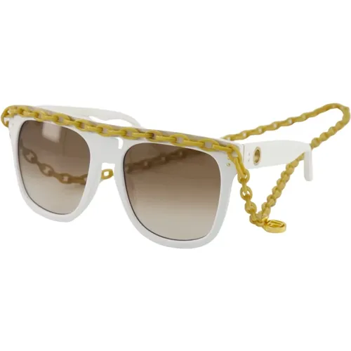 ’Dakota’ Flat TOP Sunglasses / , unisex, Sizes: ONE SIZE - Linda Farrow - Modalova