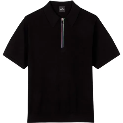 Zip Neck Polo , male, Sizes: S - PS By Paul Smith - Modalova