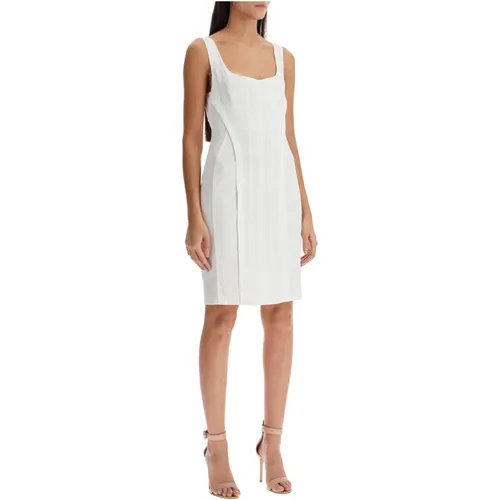 Sleeveless Linen Sheath Mini Dress , female, Sizes: XS, S - pinko - Modalova