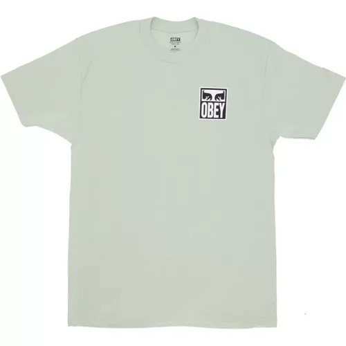 Gurkenaugen Icon Herren T-Shirt , Herren, Größe: L - Obey - Modalova