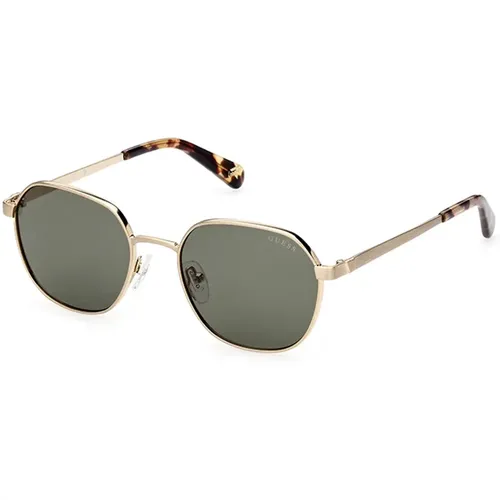 Stylish Sunglasses with Green Lenses , male, Sizes: 51 MM - Guess - Modalova