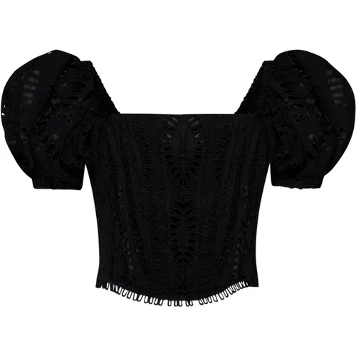 Embroidered Top with Cut-Out Detailing , female, Sizes: M - Charo Ruiz Ibiza - Modalova