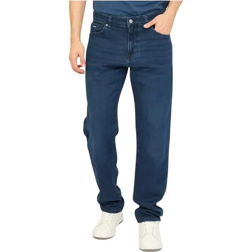 Blaue Casual Straight Fit Denim Jeans , Herren, Größe: W29 - Hugo Boss - Modalova