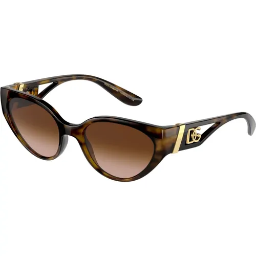 Monogram Sunglasses in Dark Havana/ Shaded - Dolce & Gabbana - Modalova