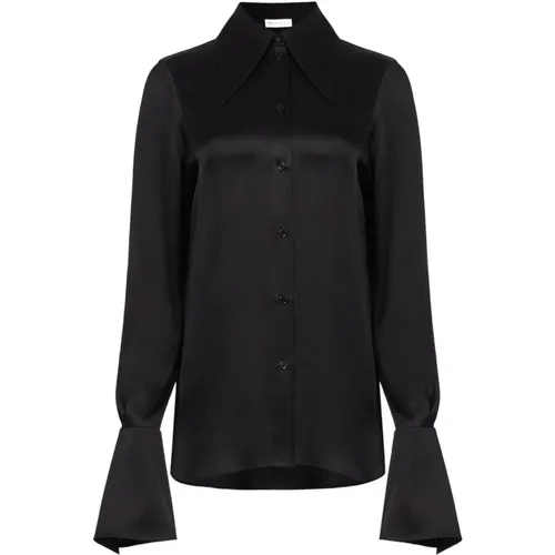 Schwarze Bell Cuff Bluse , Damen, Größe: L - Nina Ricci - Modalova