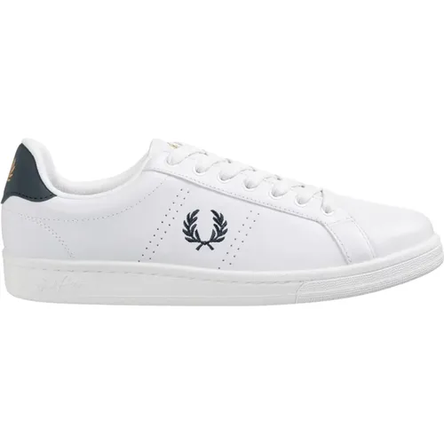 Leather Lace Sneakers , male, Sizes: 9 1/2 UK, 8 UK, 6 1/2 UK, 10 UK, 7 UK, 9 UK - Fred Perry - Modalova