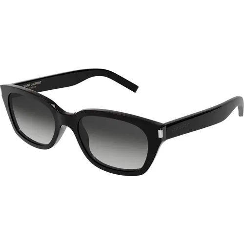 SL 522 001 Glänzend Schwarz Sonnenbrille , Damen, Größe: 54 MM - Saint Laurent - Modalova
