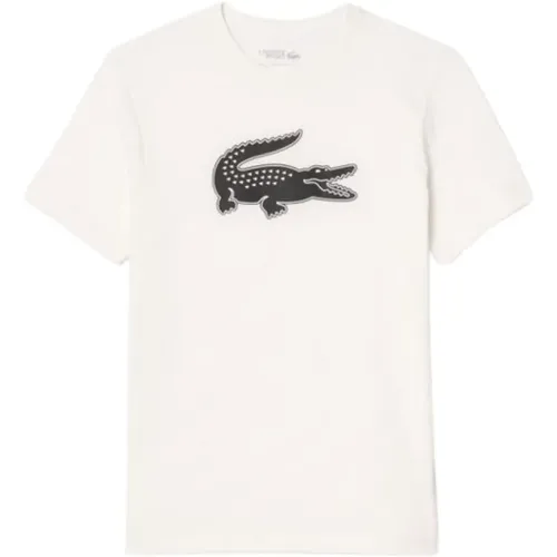 Weißes 3D Logo T-Shirt , Herren, Größe: XL - Lacoste - Modalova