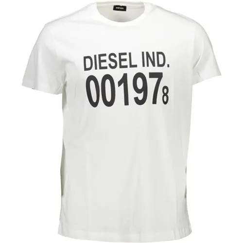 T-Shirt mit auffälligem Logo-Print , Herren, Größe: 2XL - Diesel - Modalova