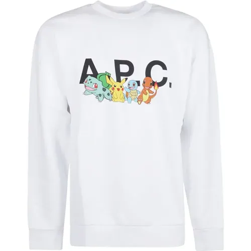 Pokémon Logo-Print Baumwoll-Sweatshirt , Herren, Größe: L - A.p.c. - Modalova