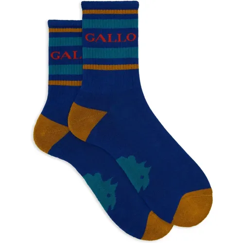 Kurze Blaue Baumwoll-Terry-Socken - Gallo - Modalova