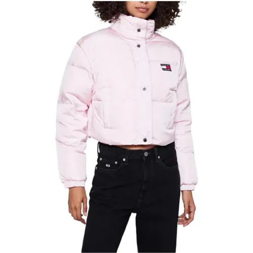 TJW Badge Crop Jacke , Damen, Größe: L - Tommy Hilfiger - Modalova