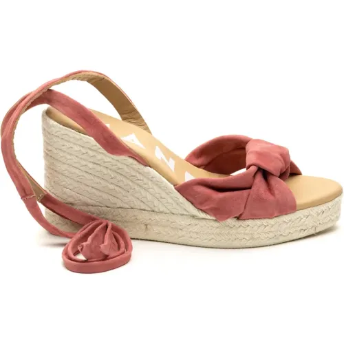 Chic Wedge Espadrilles with Knot Detail , female, Sizes: 5 UK, 6 UK - Manebí - Modalova