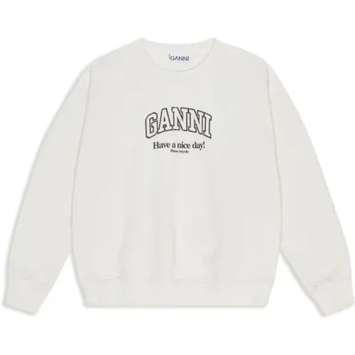 Sweaters Cream , female, Sizes: L, 2XS - Ganni - Modalova
