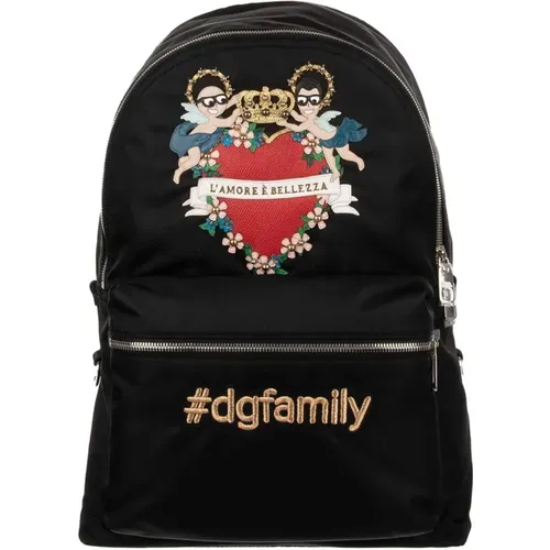 Family Patch Backpack , female, Sizes: ONE SIZE - Dolce & Gabbana - Modalova