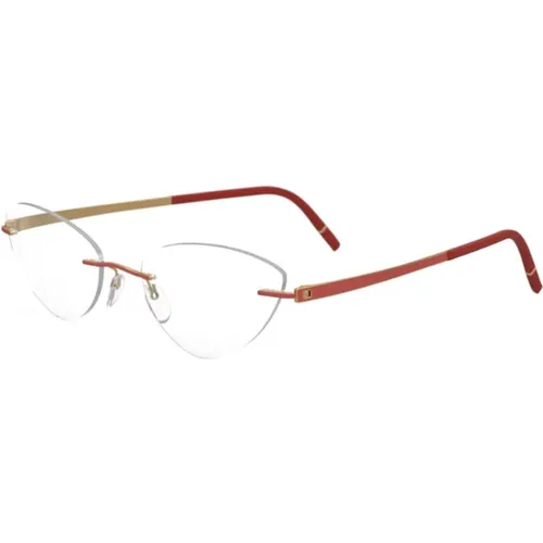 Gold Rot Brillengestelle Momentum , unisex, Größe: 56 MM - Silhouette - Modalova