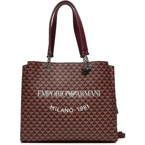 Tasche mit Logo-Print und abnehmbarem Riemen - Emporio Armani - Modalova