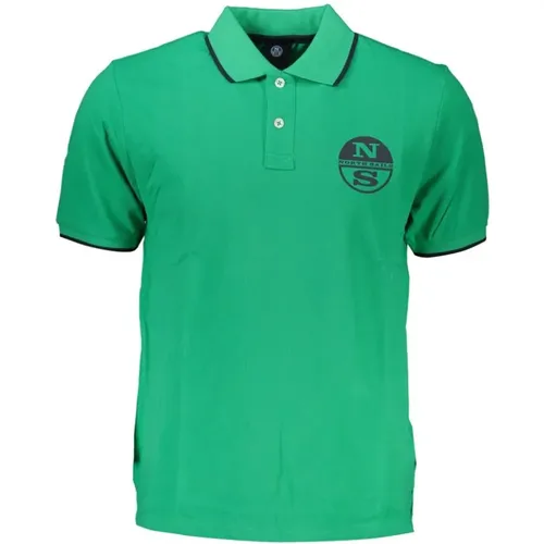 Cotton Polo Shirt with Contrast Details , male, Sizes: L, XL, S, M - North Sails - Modalova