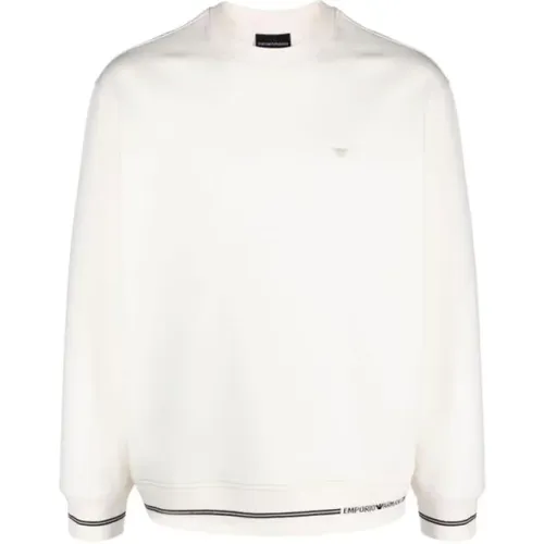 Embossed Logo Crewneck Sweatshirt , male, Sizes: L, M, XL - Emporio Armani - Modalova