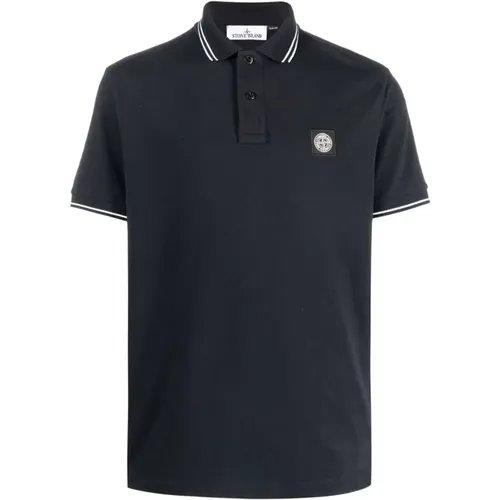 Ribbed Collar T-shirts and Polo Shirt , male, Sizes: M, 2XL, S - Stone Island - Modalova