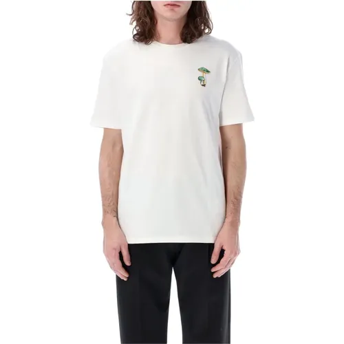 Mushroom Embroidered T-Shirt , male, Sizes: L, M - Jil Sander - Modalova