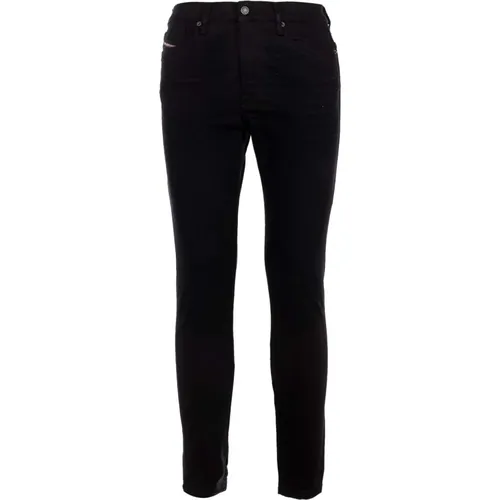 Schwarze Slim Fit Denim Jeans - Diesel - Modalova