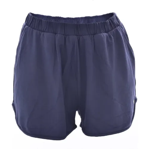 Nieten Blaue Shorts , Damen, Größe: L - Emporio Armani - Modalova