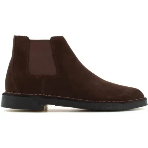 Braune Chelsea Herren Wildlederstiefel , Herren, Größe: 44 EU - Clarks - Modalova