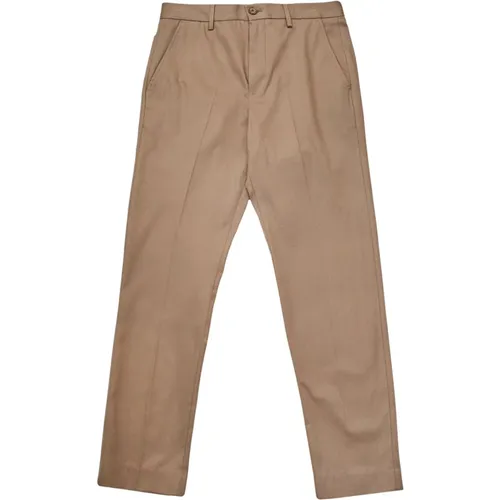 Beige Straight Chino Hose , Herren, Größe: W34 - Selected Homme - Modalova