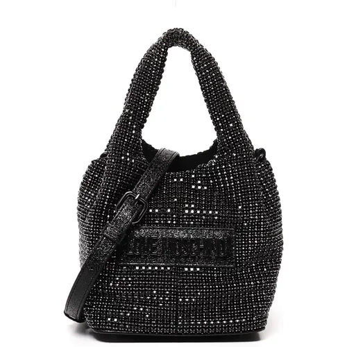 Rhinestone Detail Magnetic Clip Bag , female, Sizes: ONE SIZE - Love Moschino - Modalova