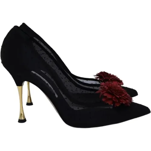 Pre-owned Cotton heels , female, Sizes: 7 1/2 UK - Manolo Blahnik Pre-owned - Modalova