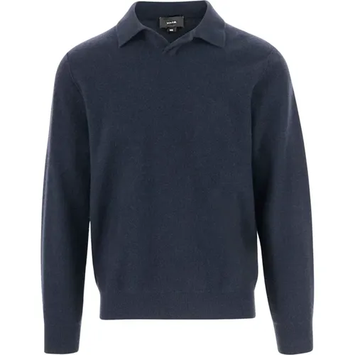 Kaschmir Pullover Polo Kragen Navy , Herren, Größe: XL - Vince - Modalova