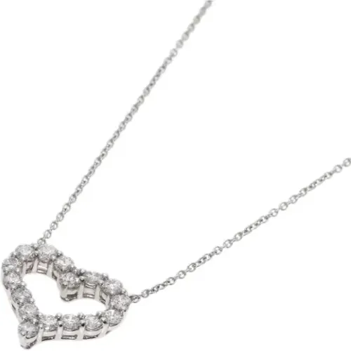 Pre-owned Platinum necklaces , female, Sizes: ONE SIZE - Tiffany & Co. Pre-owned - Modalova