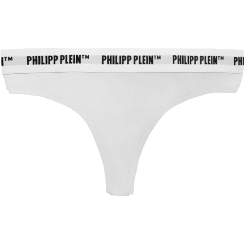 Eleganter Weißer String Doppelpack , Damen, Größe: XL - Philipp Plein - Modalova