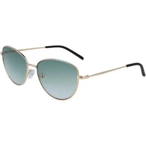 Goldene Metallsonnenbrille für Frauen - DKNY - Modalova