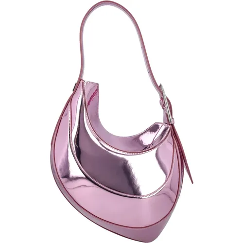 Rosa Metallic Curve Handtasche - Mugler - Modalova