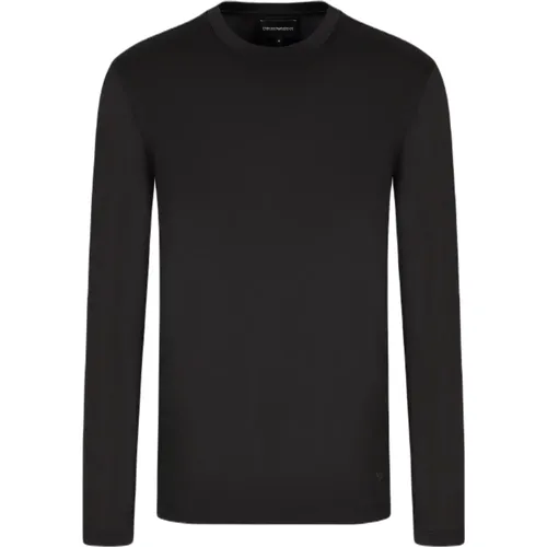 Schwarze T-Shirts und Polos von Armani , Herren, Größe: XL - Emporio Armani - Modalova