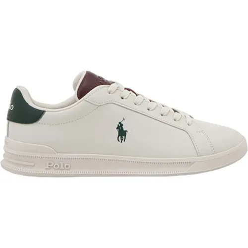 Weiße sportliche Ledersneaker , Herren, Größe: 40 EU - Polo Ralph Lauren - Modalova