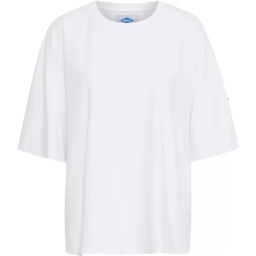 Sporty Oversize T-Shirt Blanc De Blanc , Damen, Größe: XL - Ball - Modalova