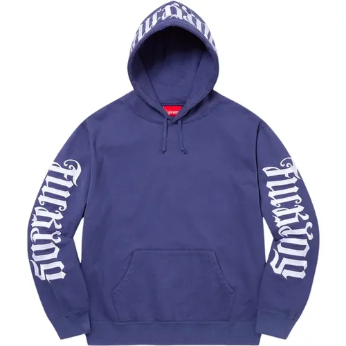 Limited Edition Ambigram Hoodie Navy , male, Sizes: XL, 2XL - Supreme - Modalova