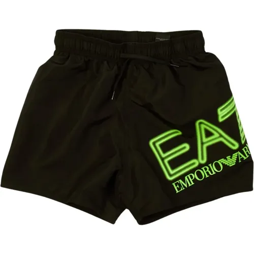 Schwarze Meer Kleidung Boxershorts - Emporio Armani EA7 - Modalova
