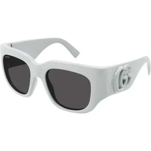 Stilvolle Graue Sonnenbrille mit Zubehör , Damen, Größe: 53 MM - Gucci - Modalova