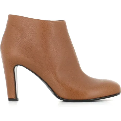 Leather Zip-Up Boots , female, Sizes: 4 UK, 6 UK, 5 UK, 4 1/2 UK, 5 1/2 UK - DEL Carlo - Modalova