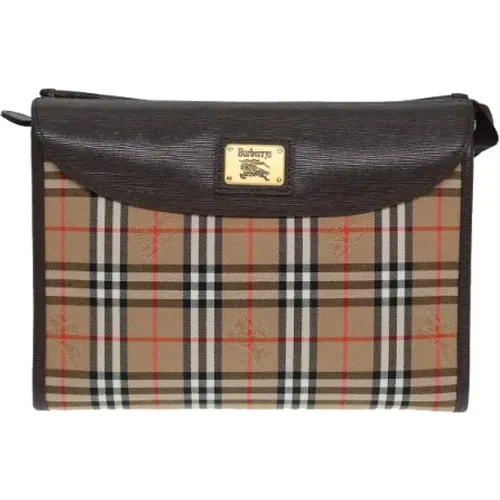 Pre-owned Canvas clutches , female, Sizes: ONE SIZE - Burberry Vintage - Modalova