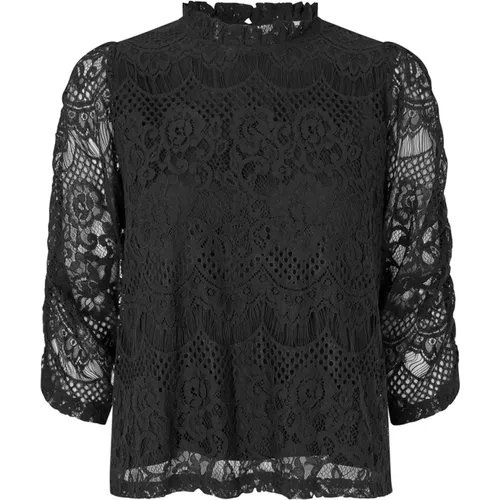 Elegant Liloull Lace Blouse , female, Sizes: XL, L, S, XS, 2XL, M - Lollys Laundry - Modalova