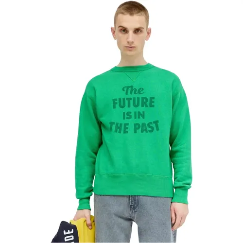 Baumwoll-Fleece-Sweatshirt mit Textdruck , Herren, Größe: L - Human Made - Modalova