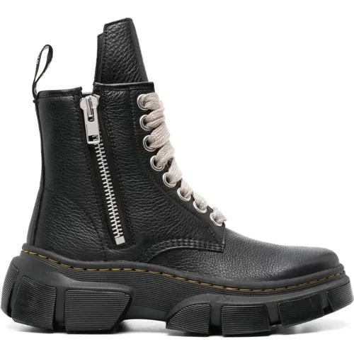 Rick Owens Schwarze Plateau-Schnürstiefel , Herren, Größe: 44 EU - Dr. Martens - Modalova