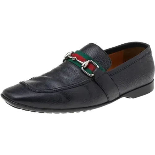 Pre-owned Leather flats , female, Sizes: 7 1/2 UK - Gucci Vintage - Modalova